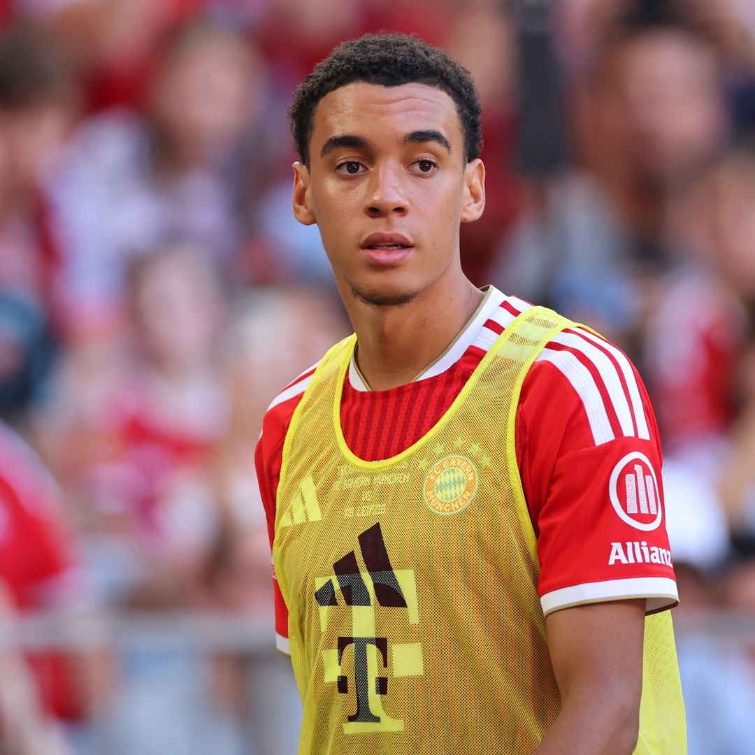Jamal Musiala durante un partido con el Bayern Múnich